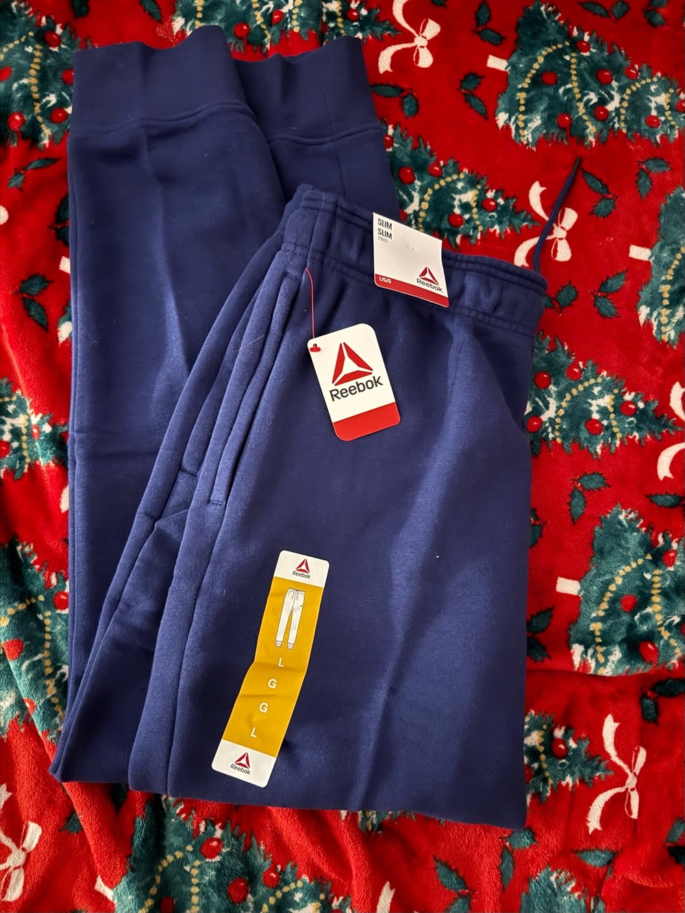 Reebok Mens blue sweatpants joggers size L